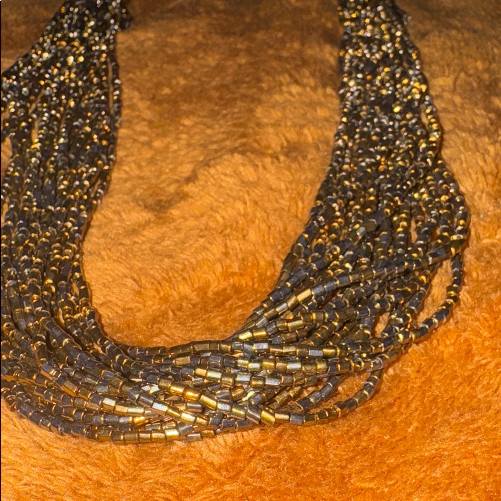 Elegant Silver Beaded Necklace